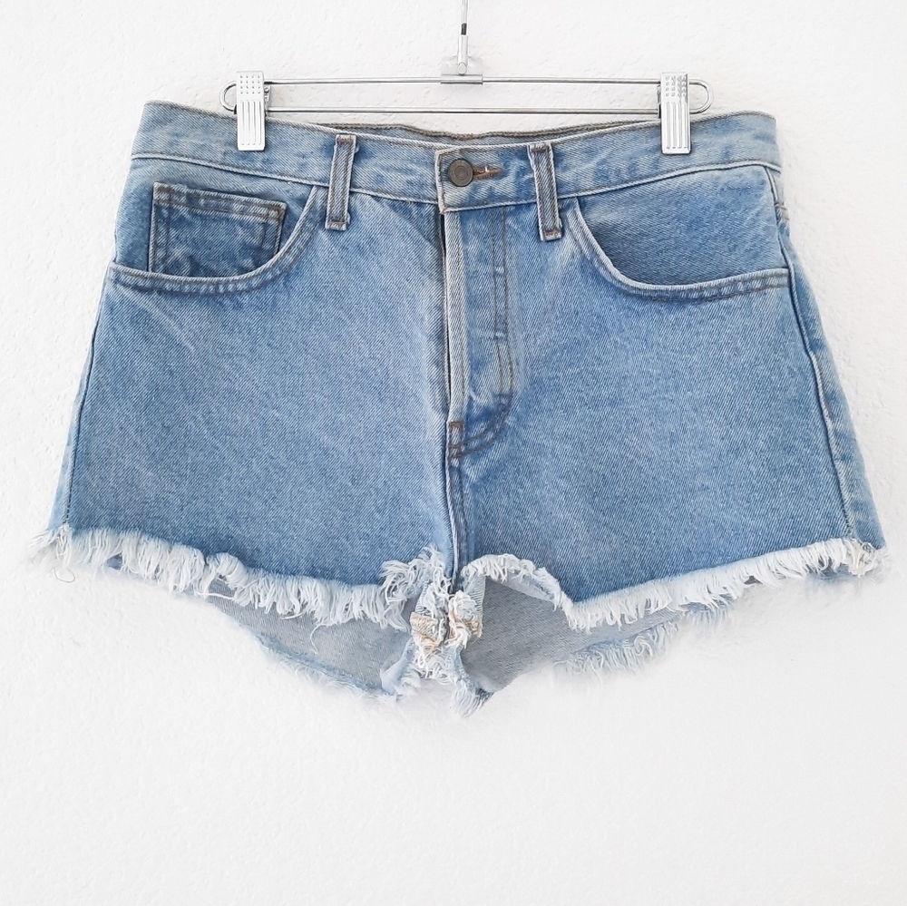 Brandy Melville John Galt Denim High-Waisted Button Fly Shorts M